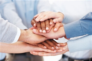 Female leadership at Markas - many hands together Female leadership at Markas - many hands together