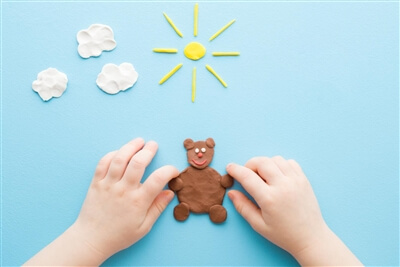 homemade play dough with natural colors - different shades homemade play dough with natural colors - different shades