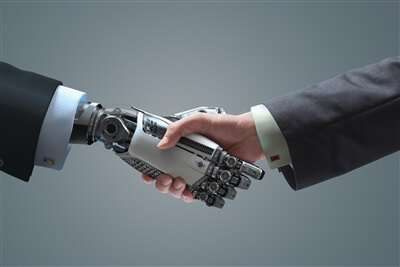 professional robotics trends in the multiservice industry - hand of a man and hand of a robot professional robotics trends in the multiservice industry - hand of a man and hand of a robot