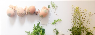 Naturally dyed Easter eggs - materials
