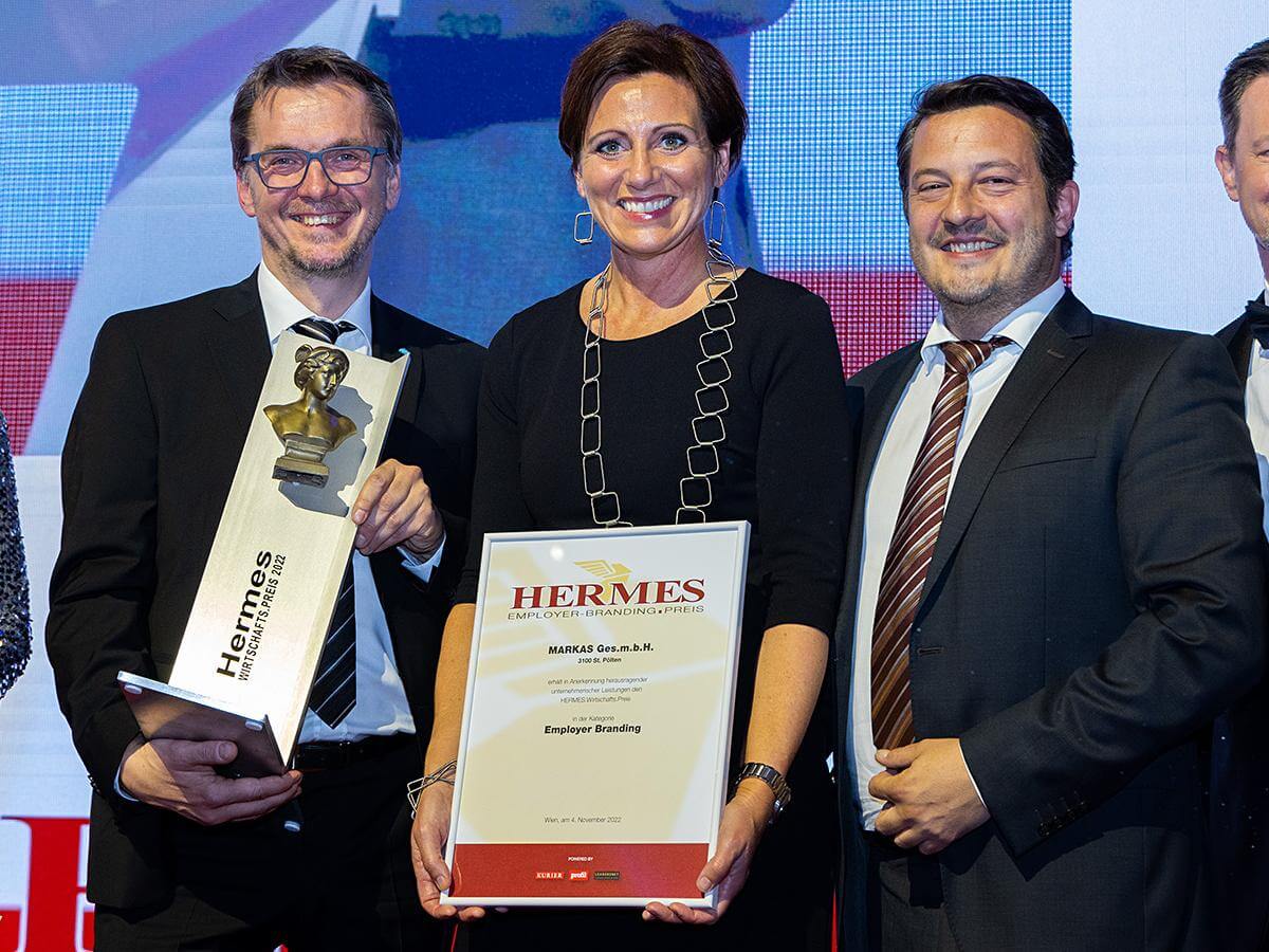 Markas gewinnt den HERMES.Wirtschaftspreis Markas gewinnt den HERMES.Wirtschaftspreis