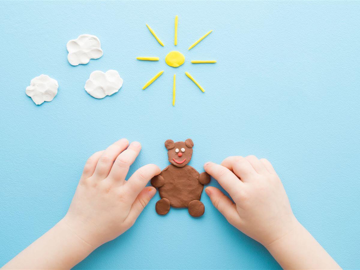 Homemade play dough with natural colors